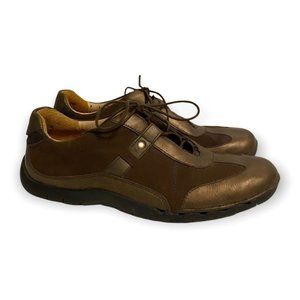 Clarks Unstructured Brown Suede/ Leather Copper Casual Comfort  Shoes